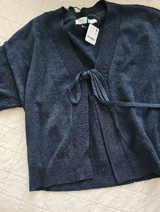 Free People Beach Solar Knit Sweater Set Navy Blue Small - Picture 3 of 9